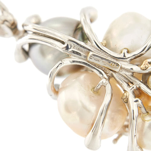 Collier Collier pendentif perles et diamants 58 Facettes 32493