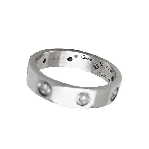 Bague 50 Alliance Cartier, "Love", or blanc, diamants. 58 Facettes 30753