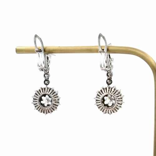 Boucles d'oreilles Pendants d'oreilles Or gris Diamants 58 Facettes REF2397-119