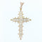 Pendentif Croix ajourée en or jaune 58 Facettes 17-011C