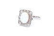 Bague 53 Bague Or blanc Opale Diamants 58 Facettes 25111