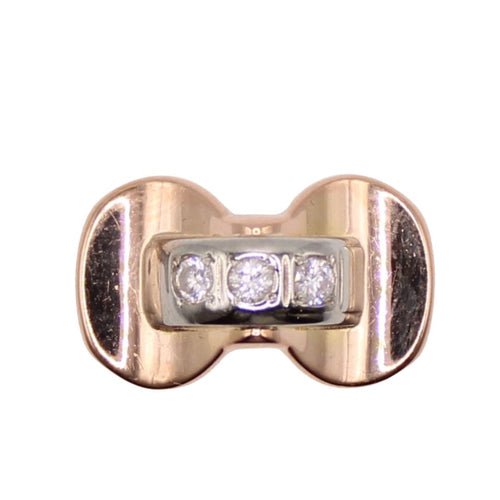 Bague Bague Tank or jaune Trilogie de diamants 58 Facettes