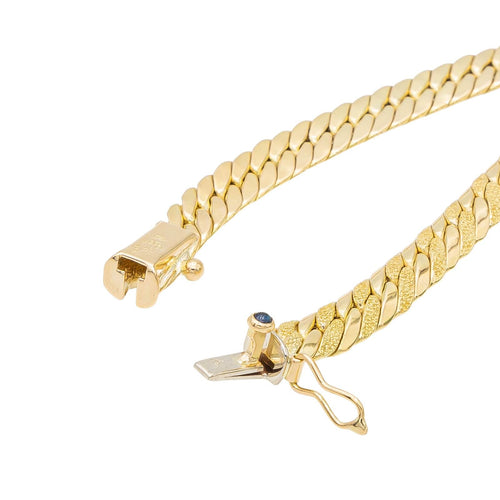 Collier Caplain Saint André Collier Maille anglaise Or jaune Saphir 58 Facettes 2216830CN