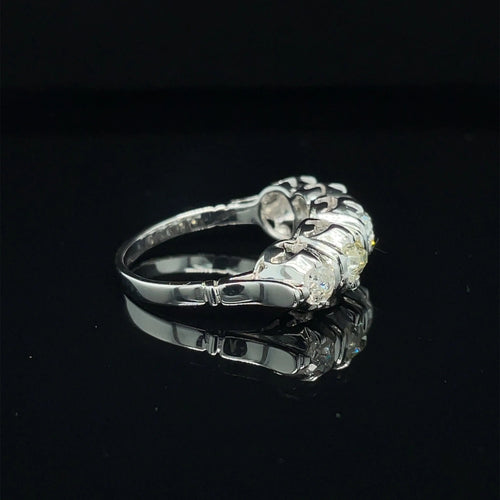 Bague 55 Bague Art Déco Or Diamant "Five-Stone" 58 Facettes