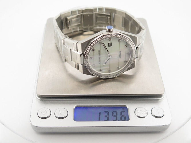 Montre montre CONCORD mariner quartz 41 mm en acier diamants 58 Facettes 257592