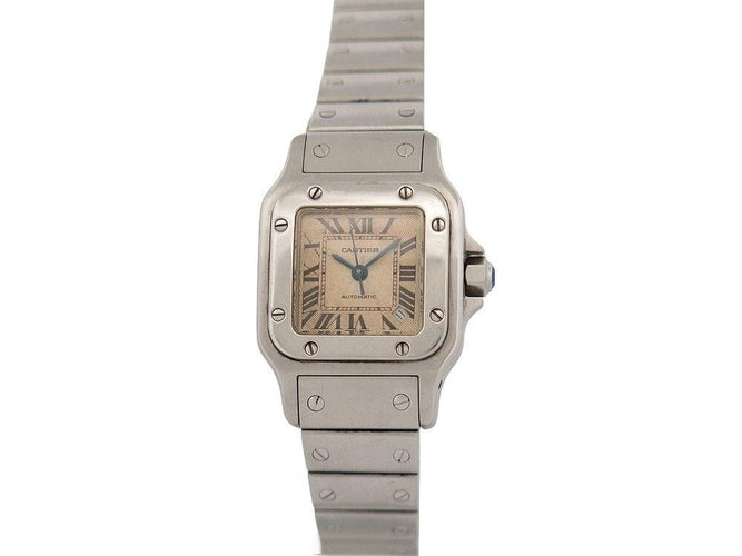 Montre vintage montre CARTIER santos galbee 2423 24 mm automatique acier 58 Facettes 251176