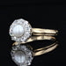 Bague 49 Bague ancienne perle fine diamants marguerite 58 Facettes 21-683