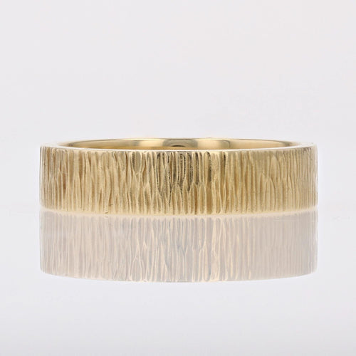 Bague 60 Alliance or jaune brossé 58 Facettes 14-076