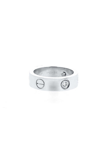 Bague 51 Bague CARTIER Love 3 Diamants en Or Blanc 750/1000 58 Facettes 60370-55986