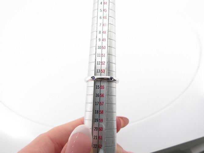 Bague 54 bague POMELLATO alliance lucciole 6 saphirs bleus t54 or blanc 58 Facettes 244393