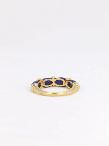 Bague Bague vintage or jaune lapis lazuli 58 Facettes 815