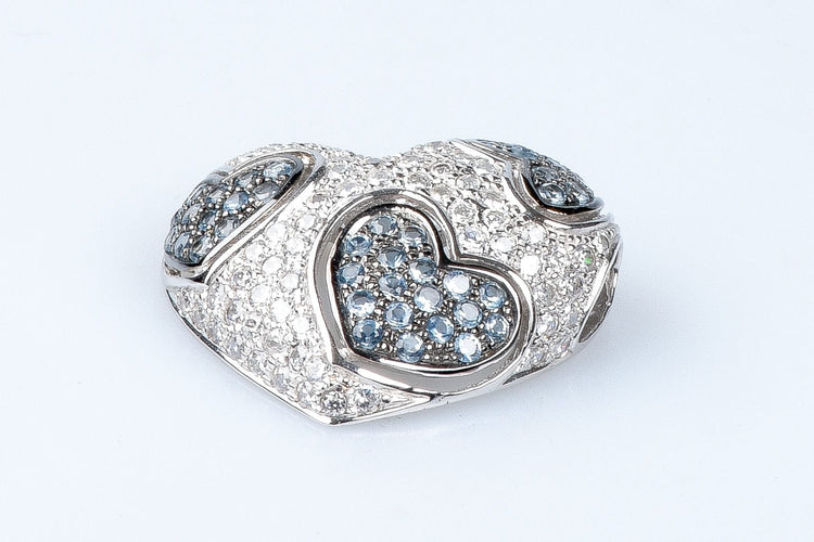 Pendentif Pendentif coeur en or blanc 58 Facettes 111.30249-59