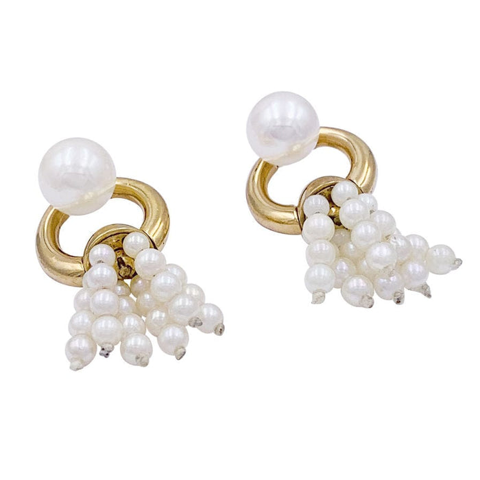 Boucles d'oreilles Boucles d'oreilles Cartier, "Pompons", or jaune, perles. 58 Facettes 32882