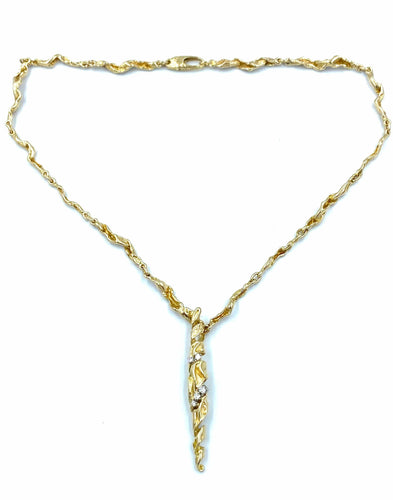 Collier GILBERT ALBERT. Collier or jaune et diamant 58 Facettes