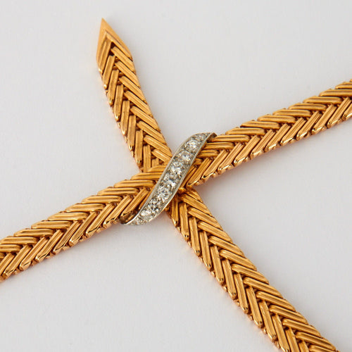 Collier COLLIER OR JAUNE VINTAGE 58 Facettes