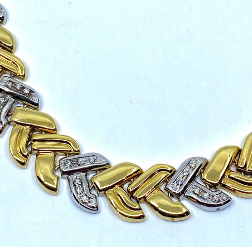 Collier Collier 2 ors Diamants 58 Facettes AB238