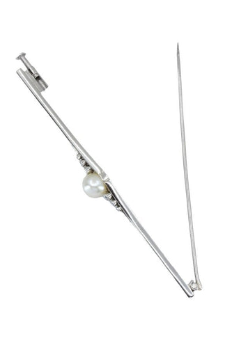 Broche BROCHE ART-DÉCO PERLE ET DIAMANTS 58 Facettes 047901