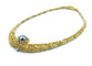 Collier GILBERT ALBERT. Collier or jaune, diamant et billes interchangeables 58 Facettes