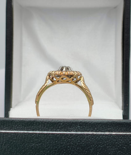 Bague 52 Bague vintage or 2 tons Diamant 58 Facettes