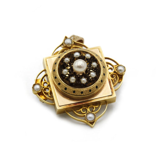 Broche Pendentif Broche Or jaune et perles 58 Facettes 230210R