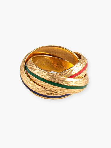 Bague Bague Hermès 3 anneaux émaillés 58 Facettes