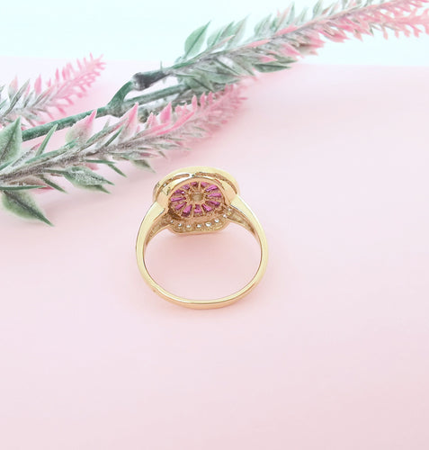 Bague Bague Rubis Diamants 58 Facettes AA 1606