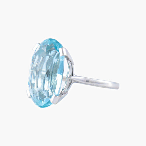 Bague 55 Bague Topaze bleue 58 Facettes
