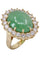 Bague 50 BAGUE POMPADOUR OR JAUNE JADE ET DIAMANTS 58 Facettes 077901