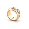 Bague Alliance Bvlgari monogramme diamants, or jaune 18 carats 58 Facettes