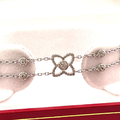 Bracelet Bracelet or blanc diamants 58 Facettes