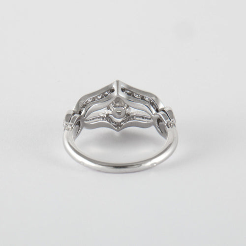 Bague 55 Bague Salomé Or Gris Diamants 58 Facettes