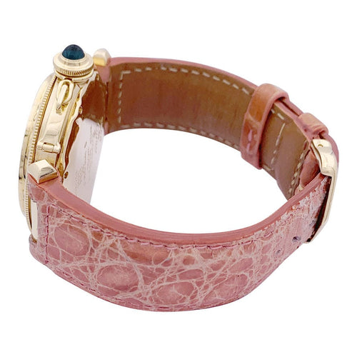 Montre Montre Cartier "Pasha" or jaune, cuir. 58 Facettes 33506