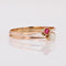 Bague 54 Fine bague Toi et Moi or rose perle et grenat 58 Facettes 23-080