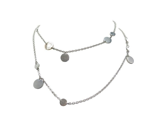 Collier HERMES - Collier Sautoir Ex-Libris 80 en argent et or rose 58 Facettes 250933