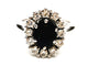 Bague 52 Bague Fleur Or blanc Saphir 58 Facettes 1269764CN