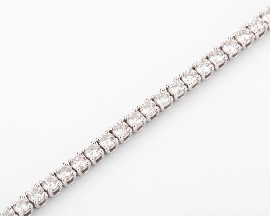 Bracelet Bracelet riviere en diamant et or gris 58 Facettes 0