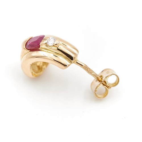 Boucles d'oreilles Boucles d'oreilles Or jaune Rubis 58 Facettes 1969307CN