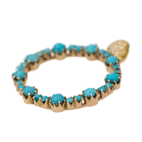 Pendentif Pendentif Or jaune Turquoise 58 Facettes 2647007CN