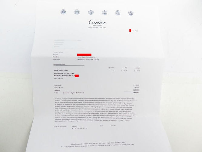 Bague 45 bague CARTIER trinity 3 ors 58 Facettes 257668