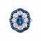 Bague 51 Bague Fleur Saphirs Diamants 58 Facettes