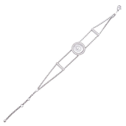 Bracelet Bracelet Chopard "Happy Spirit" or blanc, diamants. 58 Facettes 33527