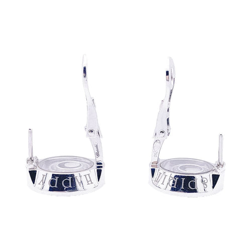 Boucles d'oreilles Boucles d'oreilles Chopard "Happy Spirit" or blanc, diamants. 58 Facettes 33526