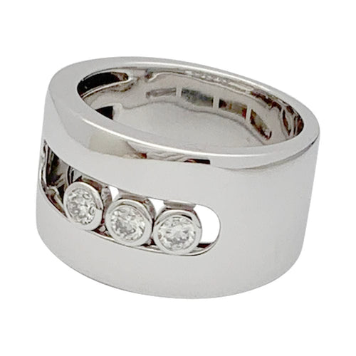 Bague 50 Bague Messika, "Move", or blanc, diamants. 58 Facettes 32070