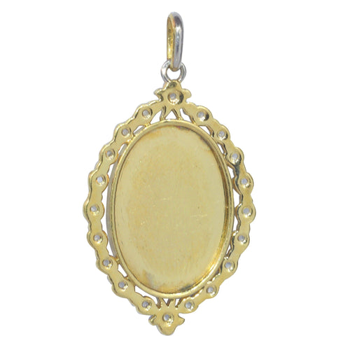 Pendentif Médaille Belle Epoque 2 ors Diamants 58 Facettes 23191-0414