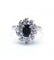 Bague 54 / Blanc/Gris / Or 750 Bague Marguerite Saphir et Diamants 58 Facettes R160646