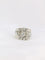 Bague 54 Bague tank Or blanc Platine Diamants 58 Facettes J162
