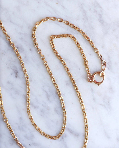 Collier Sautoir, chaine ancienne, or rose 58 Facettes