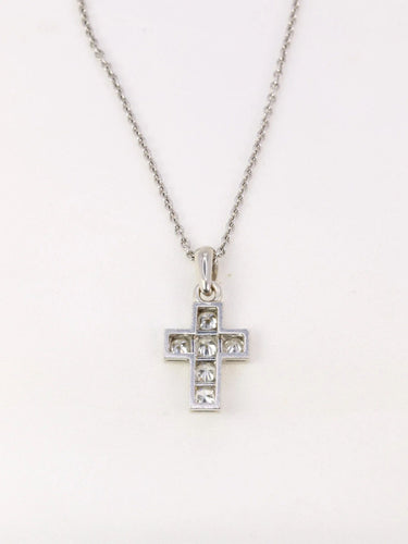 Pendentif Pendentif croix vintage diamants 58 Facettes J82