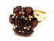 Bague 54 Bague Fleur Or jaune Grenat 58 Facettes 1628841CN