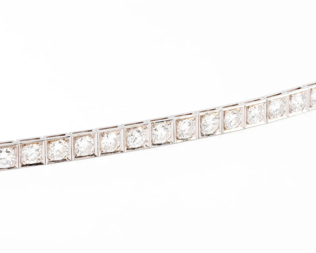 Bracelet Bracelet rivière en diamant et platine 58 Facettes